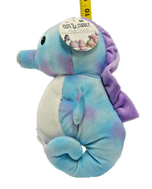 NWT Cute & Cuddly Pastel Seahorse Plush 11" Animal Pals Soft Comfort Huggable